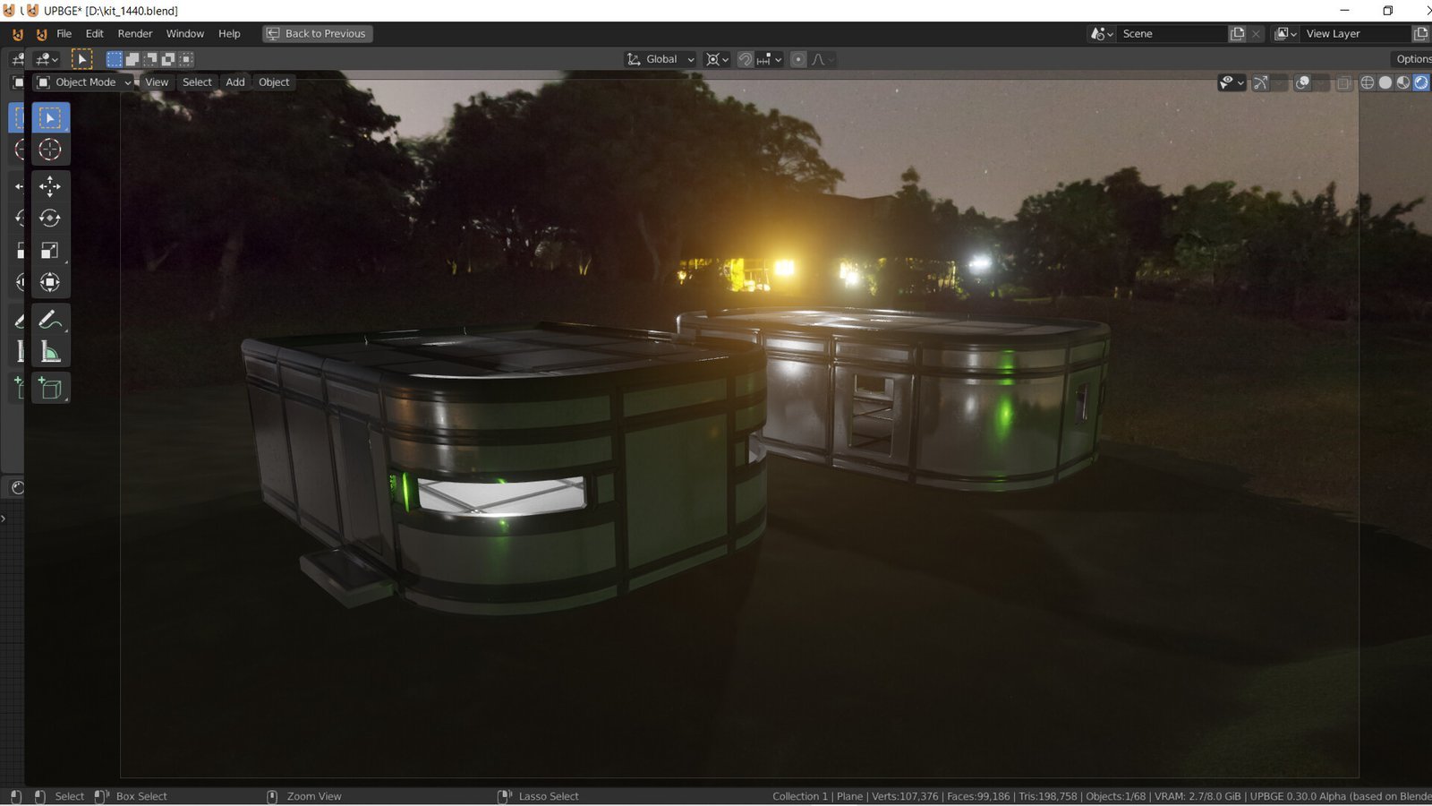 A creative professional working on 3D game engine development at a modern desk.