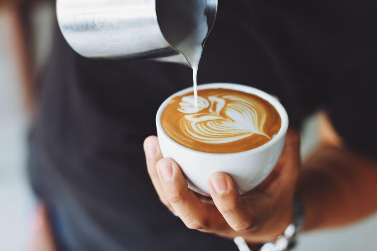 A steaming mug of black coffee prepared for the perfect morning cup.