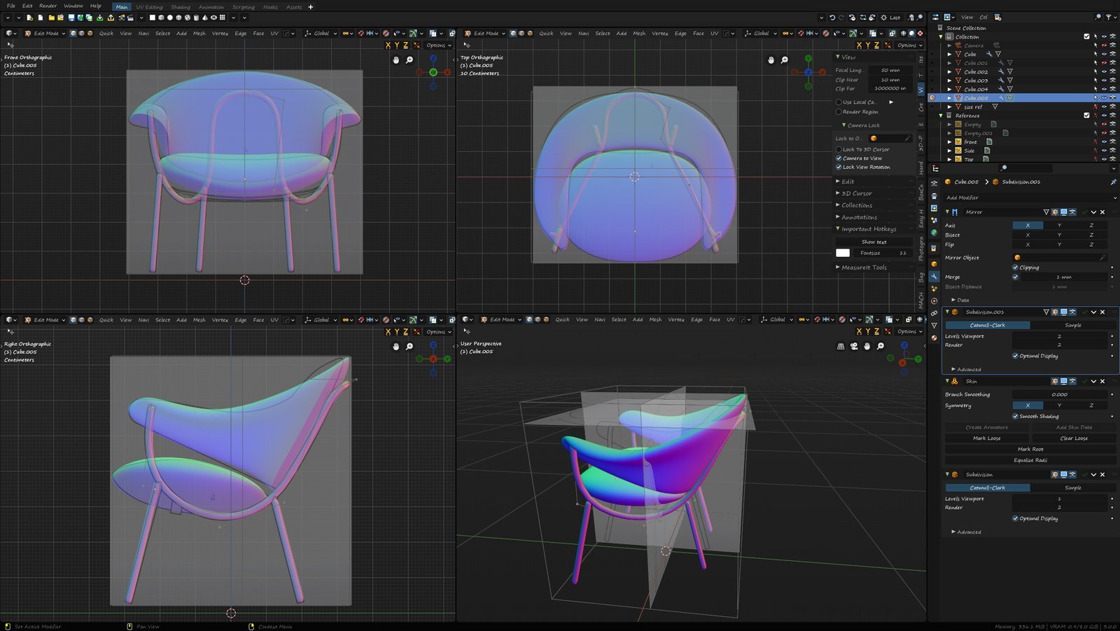 A professional 3D artist workspace optimized for the best setup for Blender.