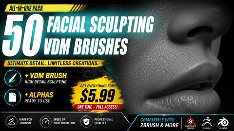 A professional digital artist workstation showing a 3D model being textured in Substance Painter.