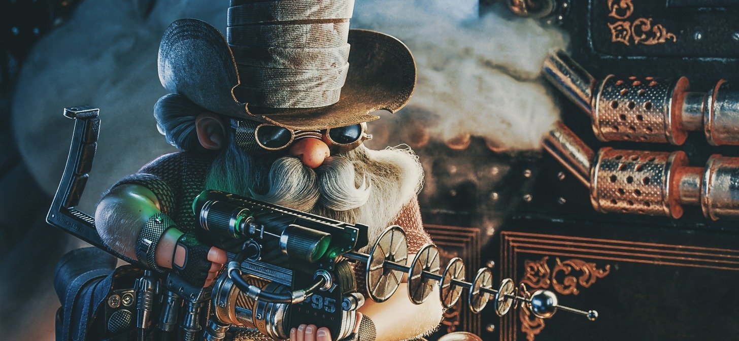 Professional workspace showcasing a high-quality 3D character model for Blender artists.
