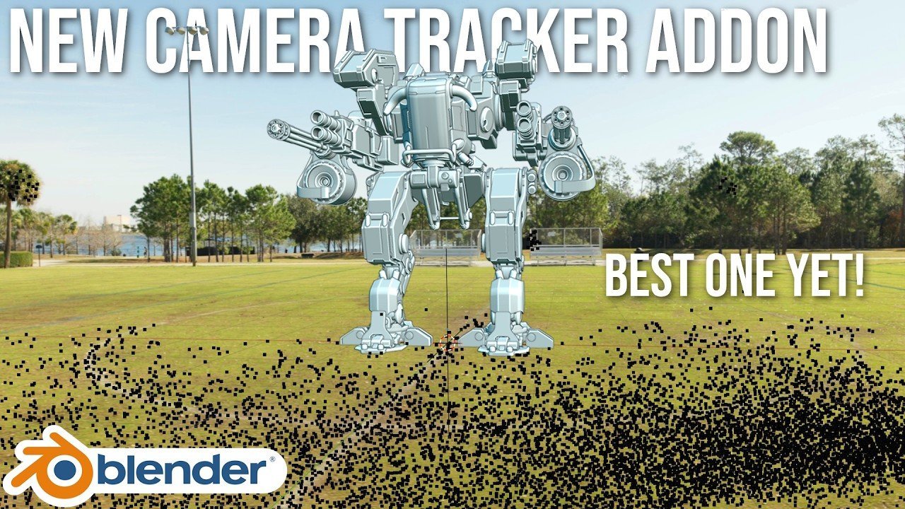 A professional workstation shows the best camera tracker for blender software in action.