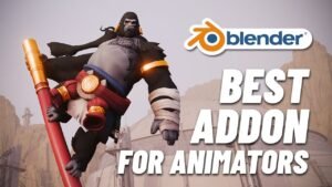 Professional workstation using Blender software to create high quality 3D character models.