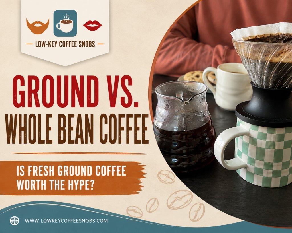 A pour-over coffee setup on a wooden counter for answering coffee brewing questions.