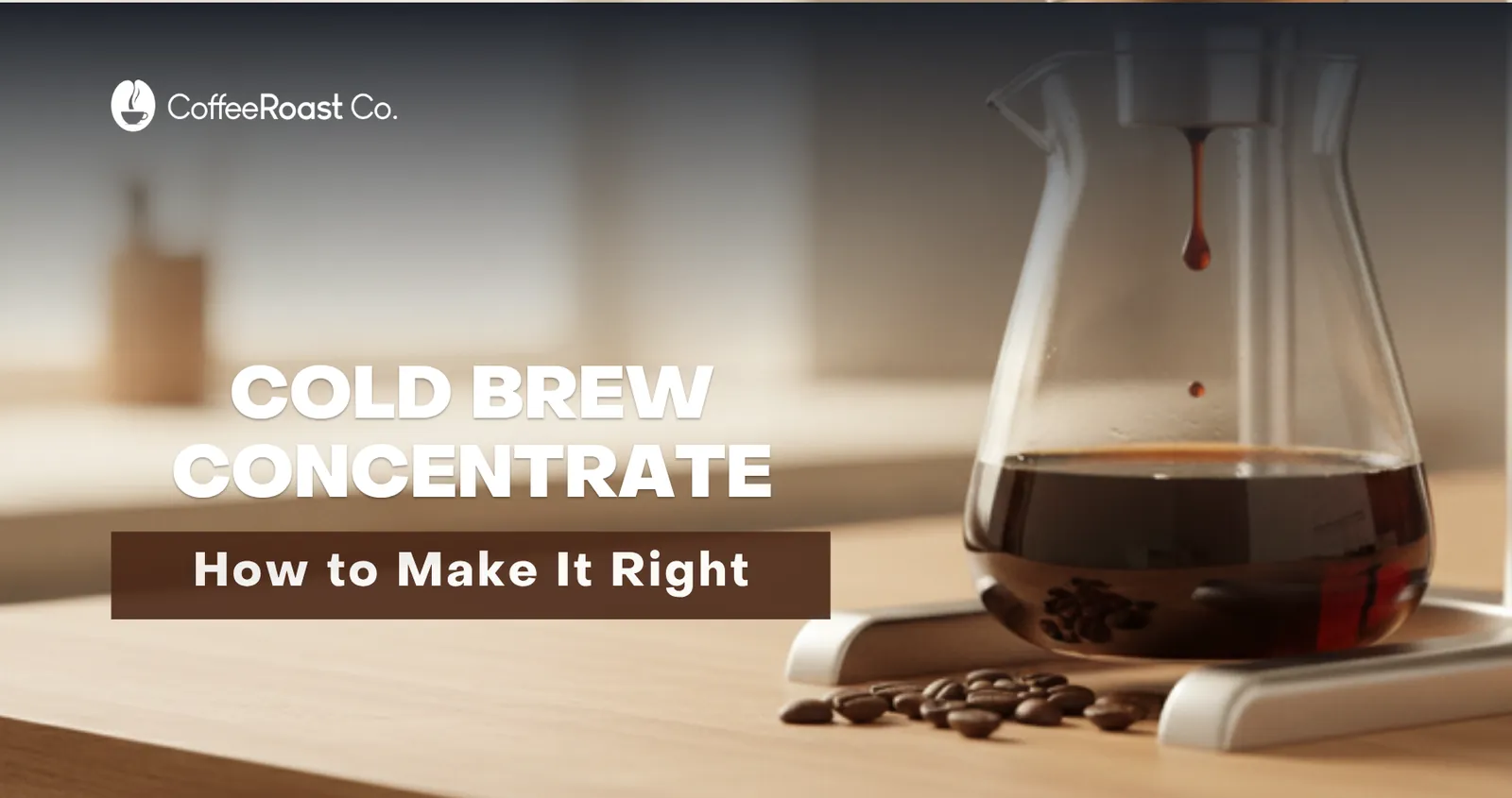 Jar of cold brew coffee steeping next to an hourglass on a counter.